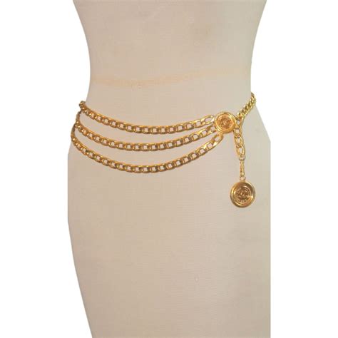 chanel chain belt with pendant|Chanel chain belt women.